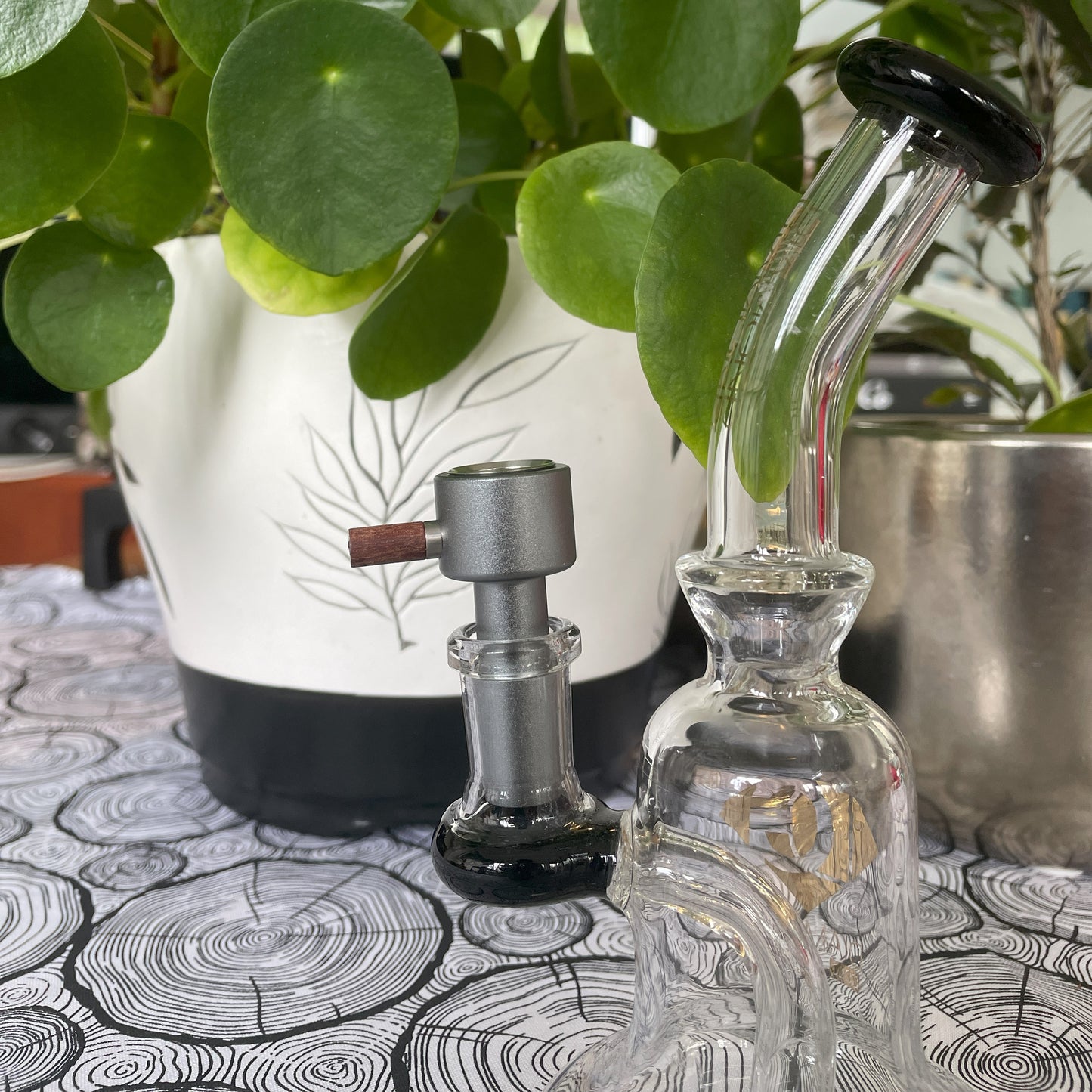 Aluminum Bowl w/ Wooden Handle