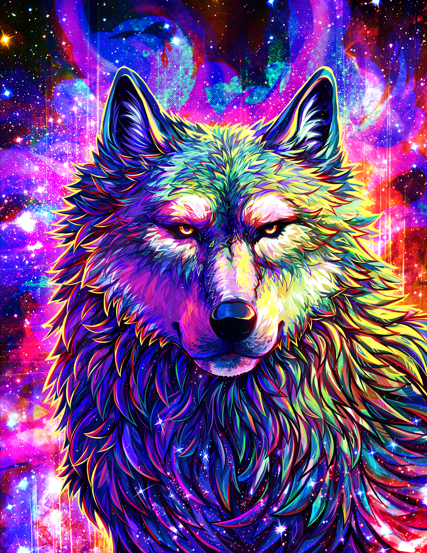 Space Wolf Art Print